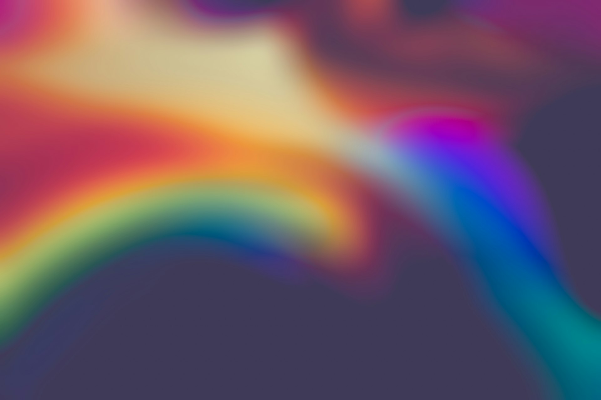 a rainbow in the sky